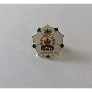 Vintage Royal Canadian Legion Pin Flower Lapel Pin Rare